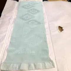 着物-帯揚げ223【正絹】淡いミントグリーン 地紋入り　上品カラー