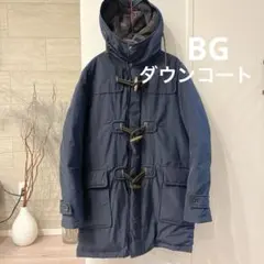BG ビージー コムサ ダッフルコートスタイル ネイビー ダウンジャケット