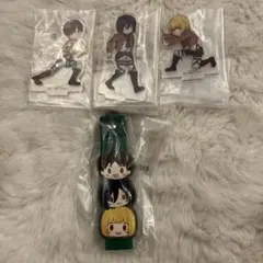 進撃の巨人 一番くじ エレン ミカサ アルミン アクスタ H賞　ぽこっとちゃーむ