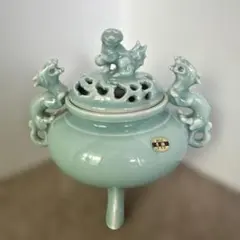 ⭐️茶道具 香炉 玉石風香炉 環耳 三つ脚 桐箱 S13KD - メルカリ