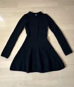 H&M DIVIDED リブニットワンピース ブラック　新品