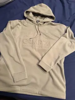 CAMP7 パーカー ベージュ M 裏起毛 ロゴ フーディー アウトドア