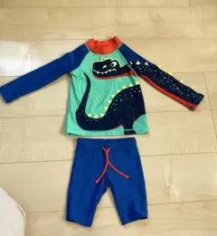 恐竜プリント ベビー水着 ラッシュガード　男の子　80〜90cm　H&M