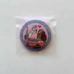 ディズニー 刺繍缶バッジ わんわん物語
