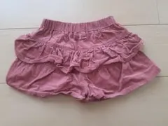 コーデュロイ　キュロット 　ピンク