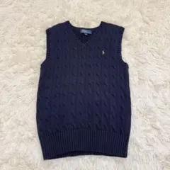 美品　POLO Ralph Lauren ニットベスト　紺　140