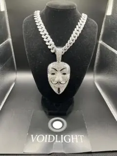 Voidlight お面ネックレス 喜平 シルバー マイアミキューバンチェーン