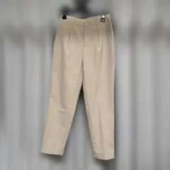 GU ベージュ プリーツ入り スラックス S