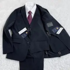 【新品未使用】ナノユニバース ダメリーノ SOLOTEX スリーピーススーツ M