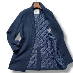 極美品 XL ハリスツイード×フリークスストア チェスターコート ヘリンボーン