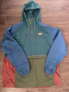 L.L.Bean マルチカラー ナイロン ハーフジップ ジャケット XL