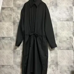 ◯ UNIQLO ユニクロ ワンピース 長袖 黒 スカート Lサイズ リボン