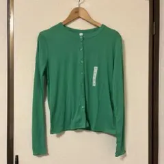 新品GU ソフトシアーカーディガン グリーン Mサイズ