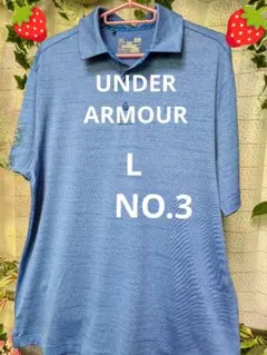 UNDER ARMOUR ポロシャツ ブルー LサイズNO.3