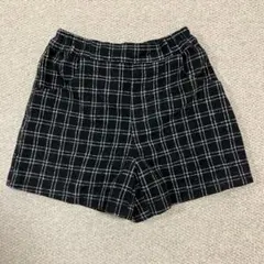 チェック柄ショート　パンツ M レディース