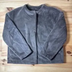 や*ン様 【ユニクロ】レディースXLスムースヤーンフリースノーカラージャケット