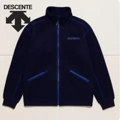 #J1223@ DESCENTE フリースジャケット ネイビー L