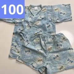 ✴️美品✴️ トンボ柄　甚平　100サイズ　綿100% お祭り　浴衣　子ども用