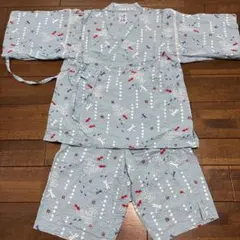 水色 鯉 トンボ模様 甚平 140