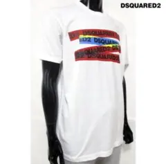 DSQUARED2 ディースクエアード ロゴテーププリント半袖Tシャツ
