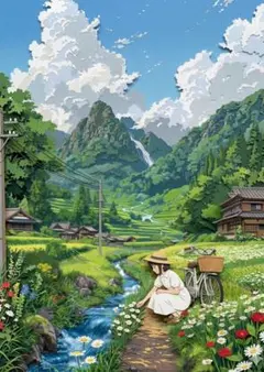 夏の海沿いの無人駅 水彩画風 風景画 デジタルアート - メルカリ