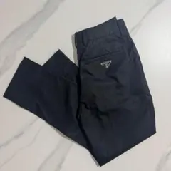 prada renylon パンツ ナイロン トライアングル 黒 スラックス