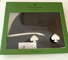 新品未使用　kate spade NEW YORK ニット帽 グローブ セットのサムネイル