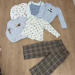 女の子用 130サイズ トップス5着・パンツ1着セット