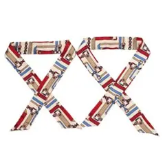 送料無料S25 スカーフ バッグ用スカーフ 細スカーフ ハンドルスカーフ 2枚組