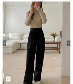 GRL センタープレスストレートパンツ ai07