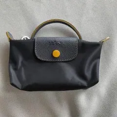 LONGCHAMP プリアージュ XS 濃グレー×黄色
