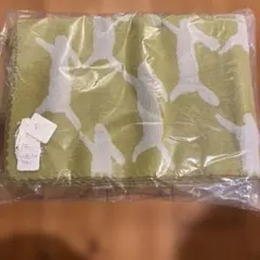 新品未使用ミナペルホネンウールブランケット run run run 黄色　中