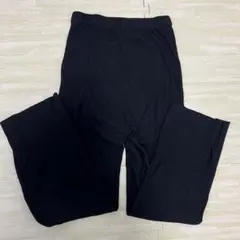 【期間限定】マタニティ リブ編み ストレートパンツ 黒　Mサイズ