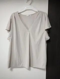 Honeys　ハニーズ　グラシア 肩フリルフレンチスリーブ　とろみカットソー　Lのサムネイル
