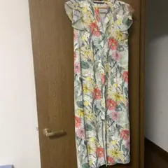 ZARA BASIC 花柄 ノースリーブ ロングワンピース Sのサムネイル