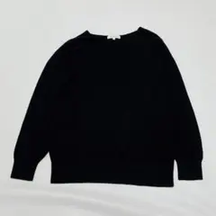 グローバルワーク 長袖ニットセーター クルーネック 薄手 M
