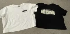 ミニtシャツ　ブラック　ホワイト　Mサイズ　2枚セットのサムネイル