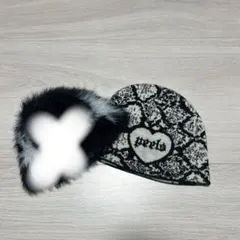 リバーシブルビーニー 牛柄 アニマル柄 スケーター 柄ビーニー