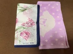 ✨ハンカチ、タオルハンカチ2枚まとめ売り✨