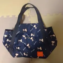 スヌーピー柄 ネイビー トートバッグ