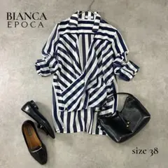 BIANCA EPOCA ストライプシアーシャツ 38 M相当のサムネイル