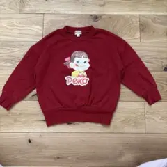 Pekoキャラクター赤トレーナー　ペコちゃん