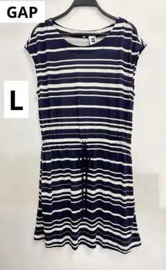 新品　GAP ボーダー　チュニックワンピース　L ネイビー