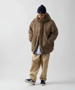 FREAK'S STORE PRIMALOFT フード付きジャケット ブラウン