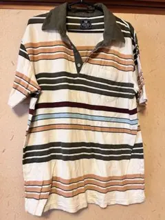 古着Random House ストライプ ポロシャツ Lサイズ