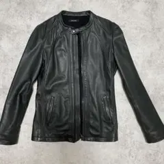 【美品】Cathy Jane 羊革　シングルライダーレザージャケット　黒