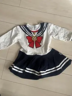 セーラームーン風 長袖ワンピース 90
