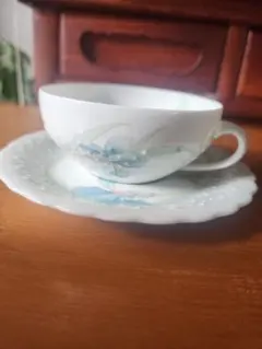 美品★　ジョルジュボワイエ★ティーカップ&ソーサー★フランス製★青いアイリスの花