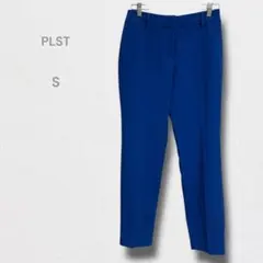 プラステ パンツ スラックス テーパードパンツ センタープレス ブルー S