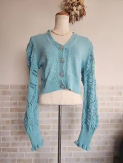 着画あり☆ZARA☆綺麗色 お洒落なデザイン カーディガン